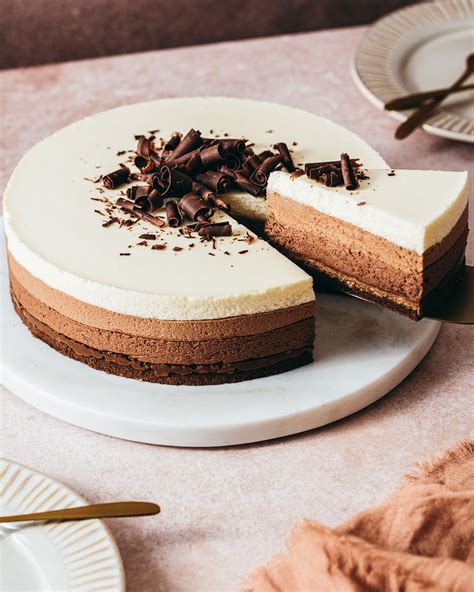 bavarois trois chocolats entier sur plat