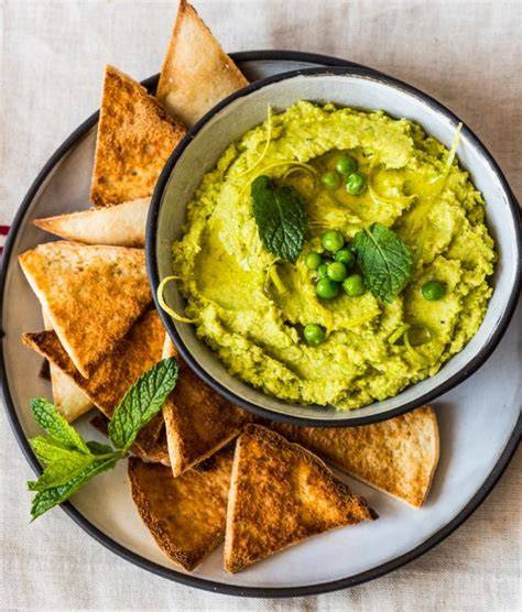 image de houmous avocat petits pois
