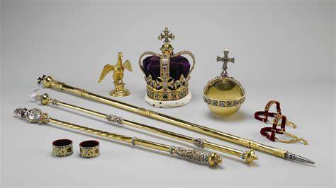 Infographie montrant la relation entre les symboles royaux, les lettres et les objets (couronne, ROI, royaume).