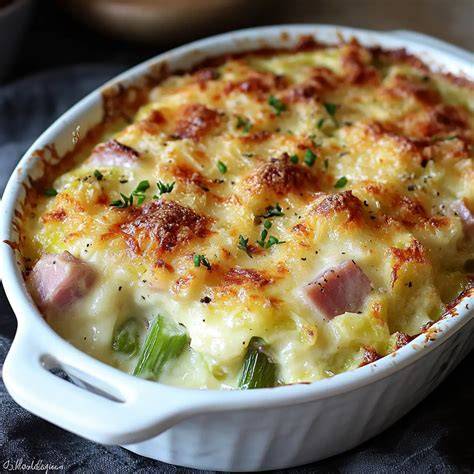 Gratin de poireaux sans béchamel: croûte dorée et poireaux fondants