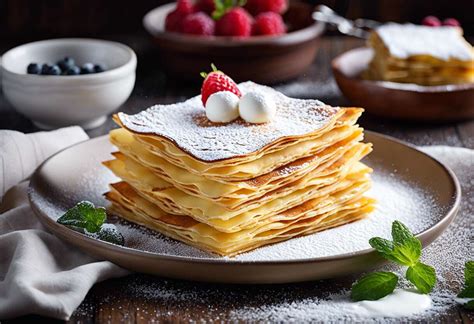 Crêpes mille-feuilles et décorations colorées