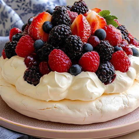 pavlova fruits fraises groseilles infographie