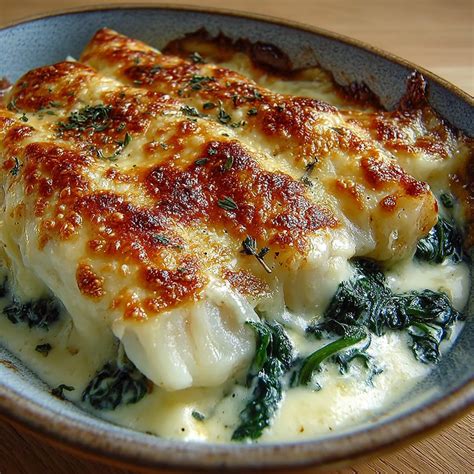 cabillaud épinards sauce béchamel gratin