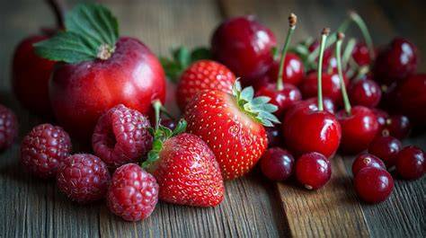 photographie fruits rouges et noix - composition et textures
