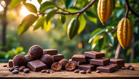 caractéristiques visuelles du chocolat et brillance