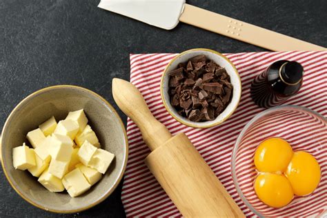 Schéma des ingrédients pour un gâteau au chocolat