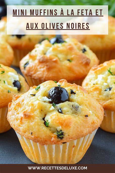 Illustration des muffins aux olives et salade colorée avec mousse à la menthe