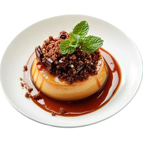 Dessert flan crumble