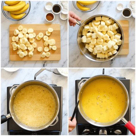 Diagramme montrant les étapes de préparation d'une compote dans un robot cuiseur