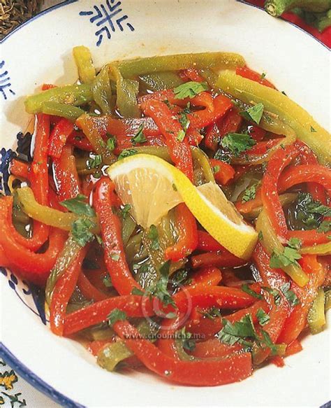 Plat de poivrons marinés au réfrigérateur