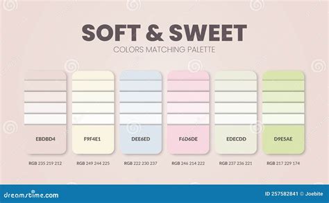 Palette de couleurs douces et meringuées pour la décoration intérieure