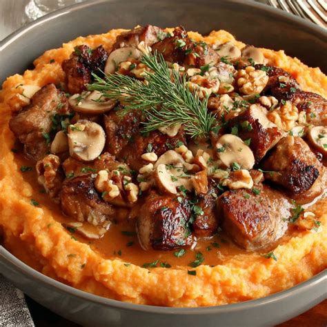 Ingrédients pour la recette : veau, patates douces, échalotes, vin blanc