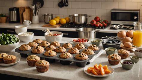 Illustration: étapes clés de la préparation des muffins vegan