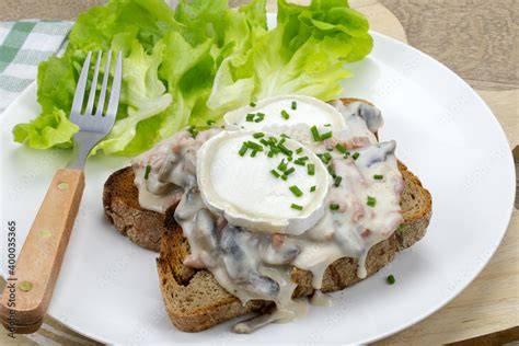 tartine champignons et chèvre