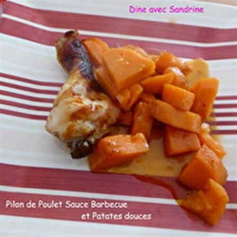 Patates douces et pilons de poulet sur barbecue