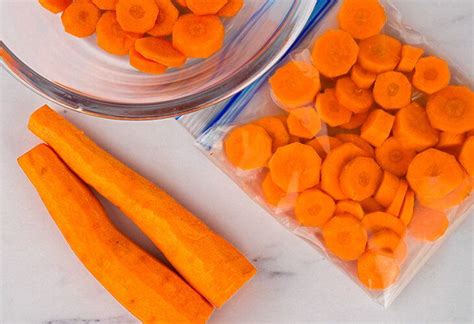 Carottes coupées en fines rondelles