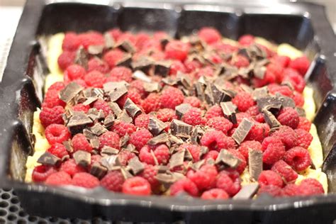 framboises fraîches et chocolat