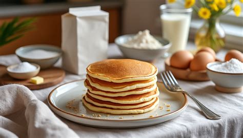 Infographie des variantes de pancakes sans levure et leurs substituts (farines sans gluten, liants, et ingrédients.)