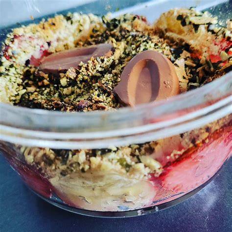 Schéma de montage : couchesratatouille et crumble dans portion individuelle