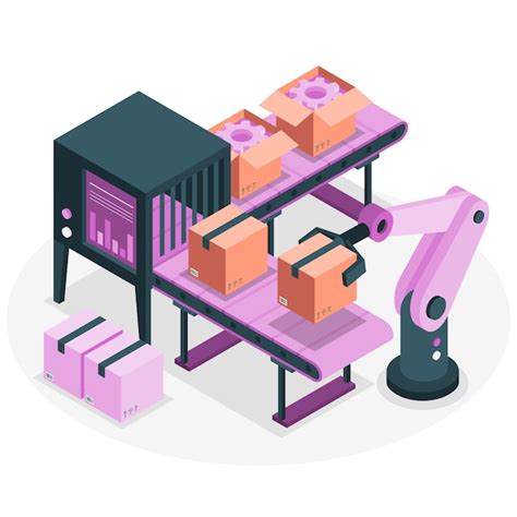 Illustration d'une ligne de production agroalimentaire moderne avec différents types de machines