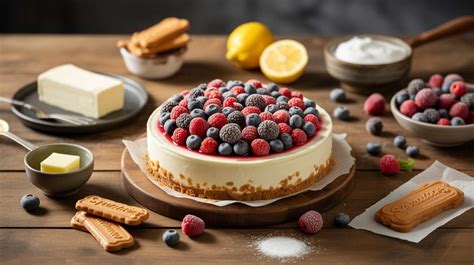 Cheesecake sans cuisson dans un moule à manqué, prêt à être démoulé