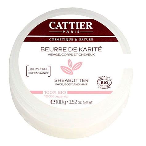 Beurre de Karité Bio de Cattier - visuel produit et texture
