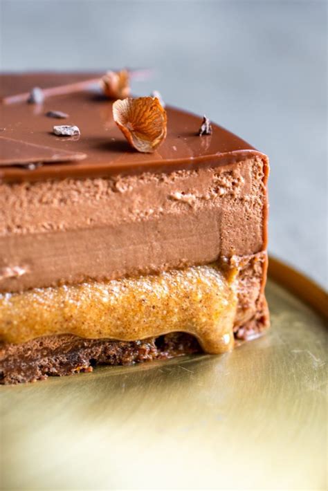 Illustration d'un entremets individuel gianduja