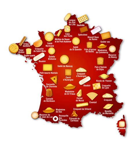 Carte des biscuits emblématiques par région et pays