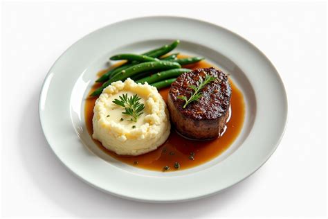 Assiette colorée de filet mignon avec légumes fondants