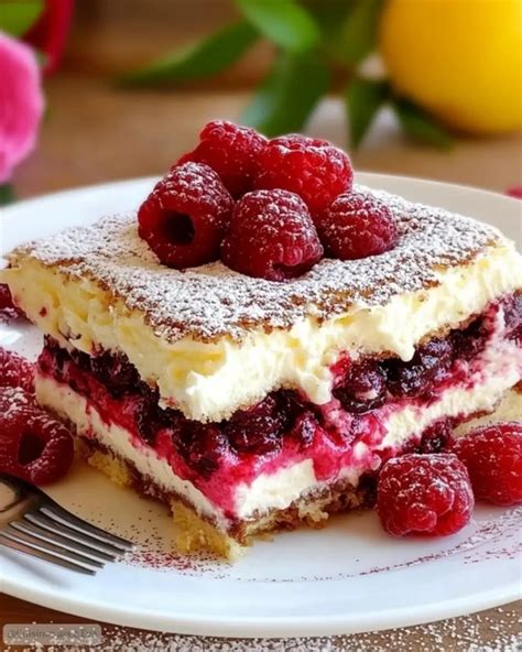 Ingrédients pour un tiramisu aux framboises