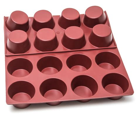 Image d’un moule à muffins Coox en silicone avec cadre renforcé et 24 empreintes