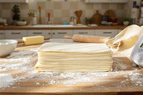 Processus de feuilletage de la brioche feuilletée