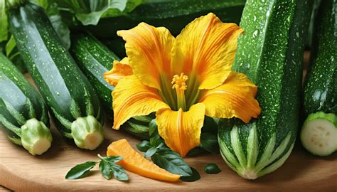 Gros plan sur une fleur de courgette nettoyée et préparée