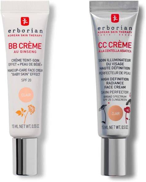 Infographie: comparaison des BB Crèmes Erborian