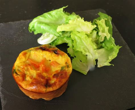 Minis clafoutis carotte cumin orange servis en entrée