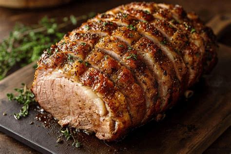 Table dressée avec un rôti et un plat de pommes noisettes