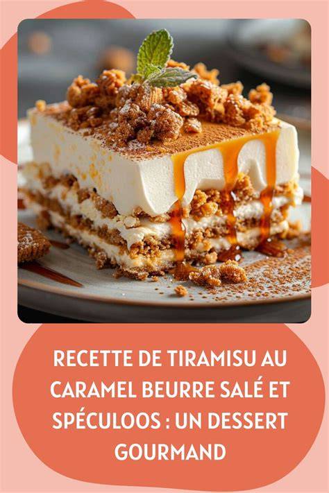 Illustration: tiramisu au caramel et poudre de caramel croustillant