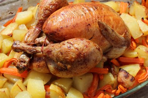 Poulet grillé avec carottes