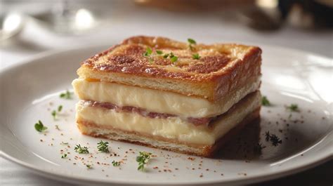 Fromage fondant s'étirant d'un croque-monsieur