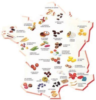 Carte de France des spécialités biscuitières