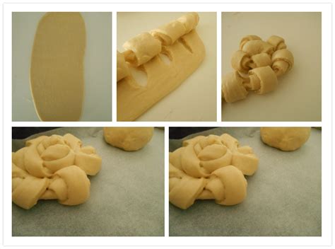 Illustration montrant les étapes du façonnage de la brioche en couronne