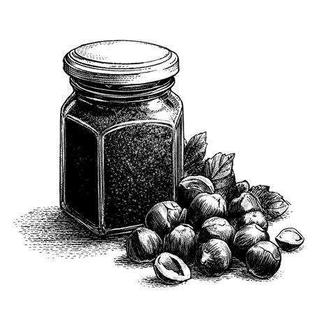 illustration torts torréfaction noisettes et praliné