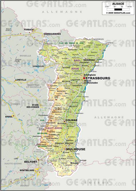 Carte de localisation des points Brioche Dorée en Alsace et autour de Strasbourg, incluant potentiel accès routier et zones piétonnes