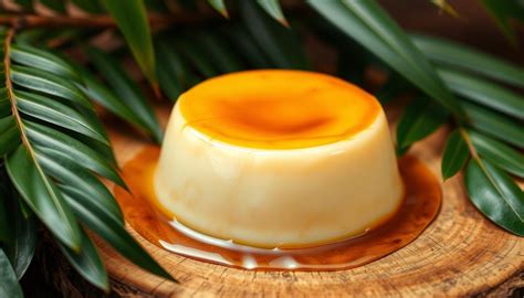 Flan coco antillais dans un plat de service