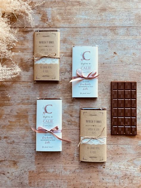 Exemple de tablette de chocolat personnalisée avec une image