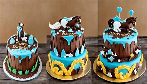 Gâteau rectangulaire décoré avec une figurine de cheval