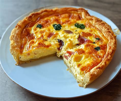 Préparation d'une quiche sans pâte