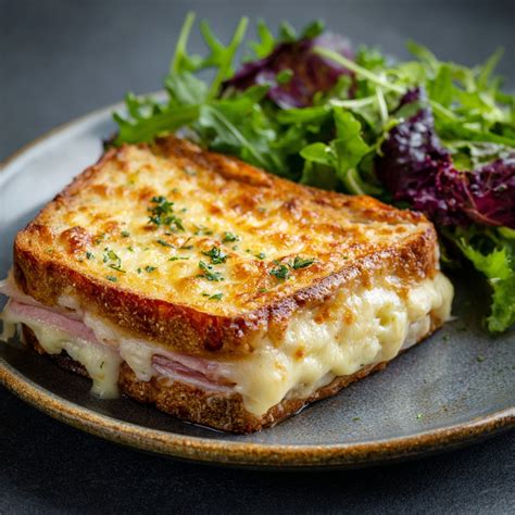 Croque Monsieur doré et croustillant dans une poêle