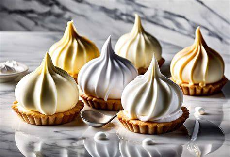 Schéma illustrant les variations de meringue et leurs températures de sucre