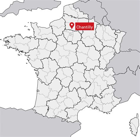 Carte de France indiquant la localisation de Chantilly
